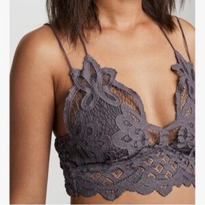 Free People Adella Bralette Dark Grey